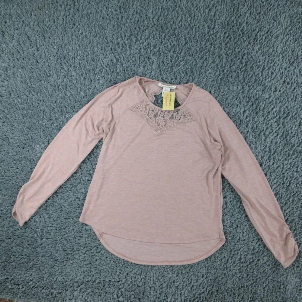 American Rag Cie Shirt Womens Extra Large Mauve Long Sleeve Pullover NWT